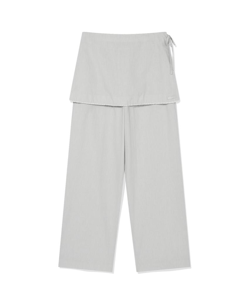 COVERNAT WOMAN Cotton Skirt Layered Pants Sky Blue
