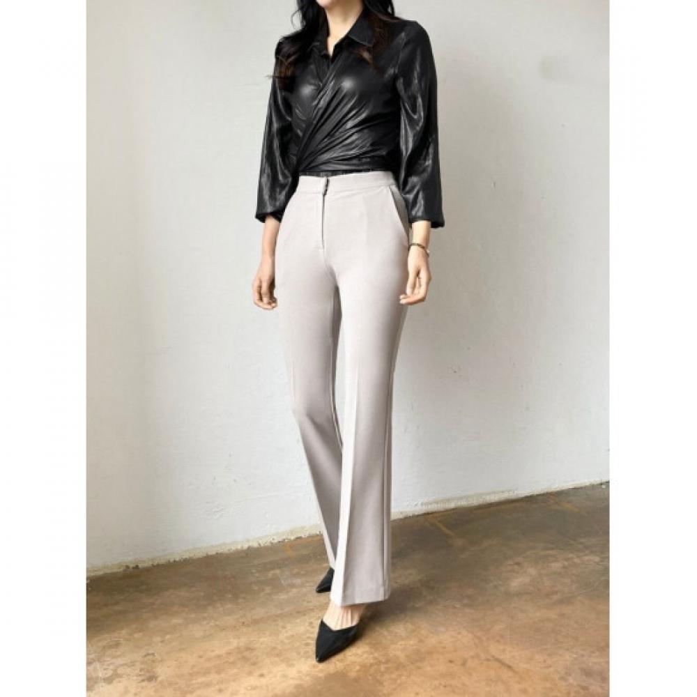 Style Latte Women High Waist Back Banding Stretch Bootcut Slacks