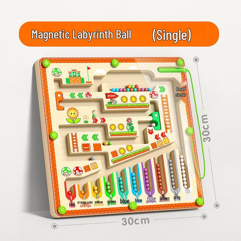 Детская 3D магнитная игра-лабиринт: Развивающий тренажер для мозга и концентрации для детей 3-6 лет