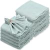 50Pcs Cotton Linen Cloth Napkins with Fringe Soft Handmade Napkins 32x32cm Reusable Square Rustic Table Napkins Bulk for Wedding
