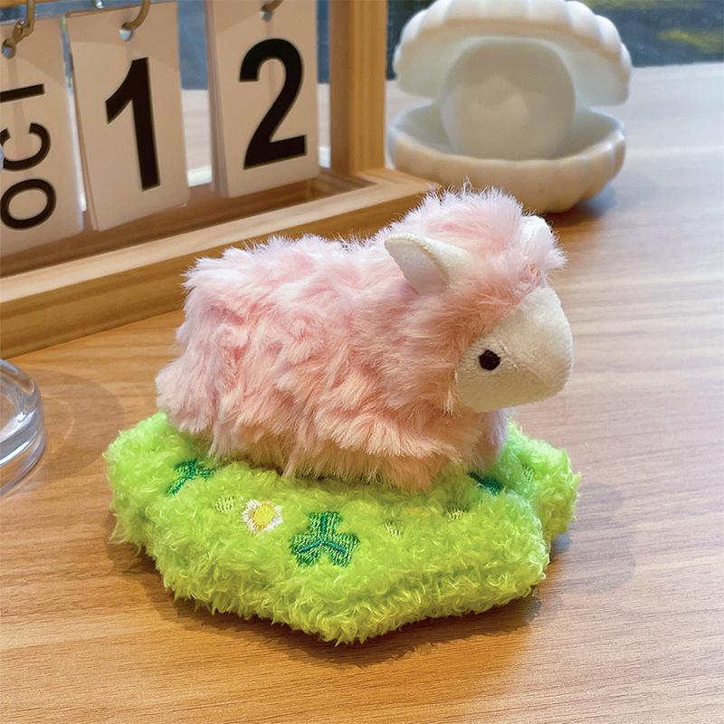 Cartoon Rassland Lamb Doll Plush Keychain Fun Lamb Stuffed Doll Plush Toy Pendant Backpack Decoration Car Pendant Accessories