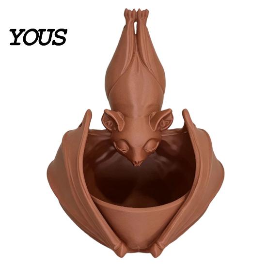 Gothic Bat Flower Pot Hanging Planter, Plant Pot, 3D Printed Lightweight Durable Halloween Planter for Trailing Vines, Indoor Outdoor Decoration