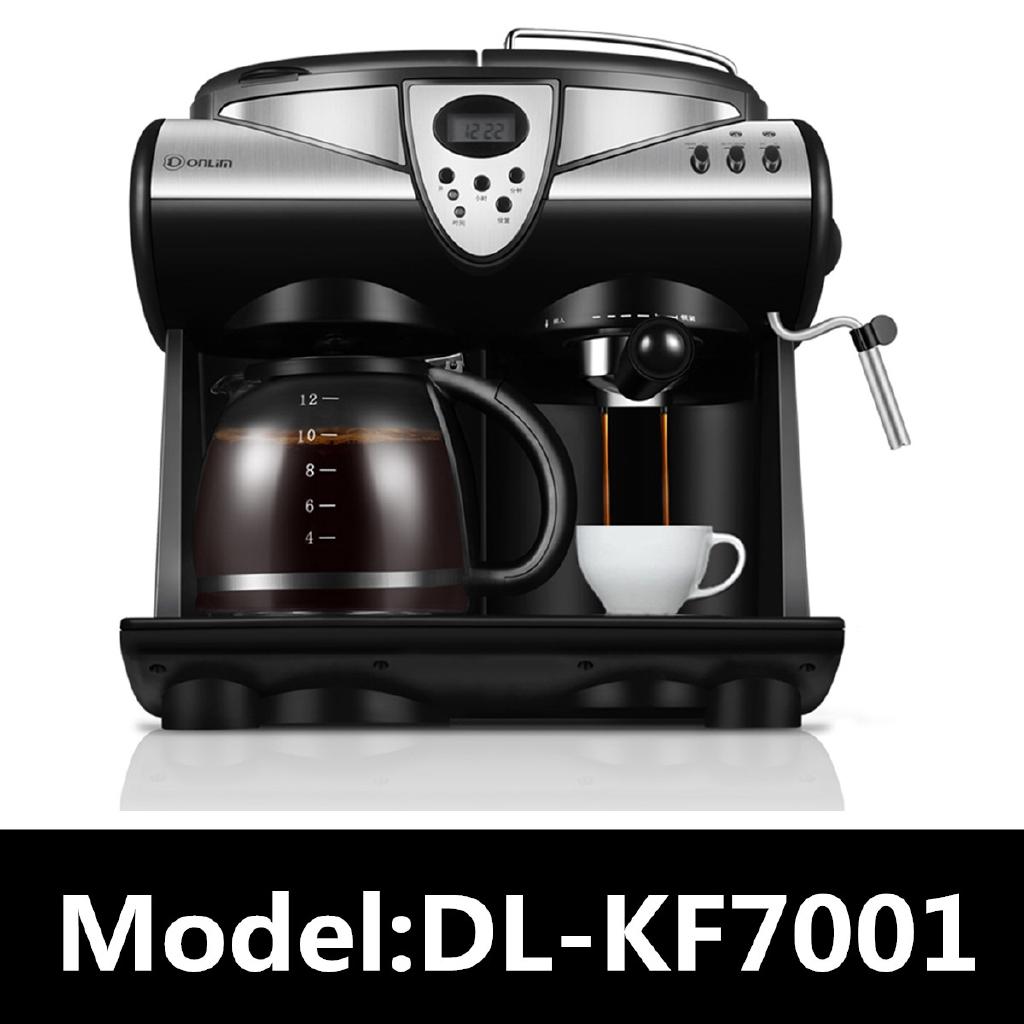 1850W 1.5L LCD Screen Automatic Espresso Coffee Machine American Cafe Maker Coffee Pot Steam Bubble Milk Frother