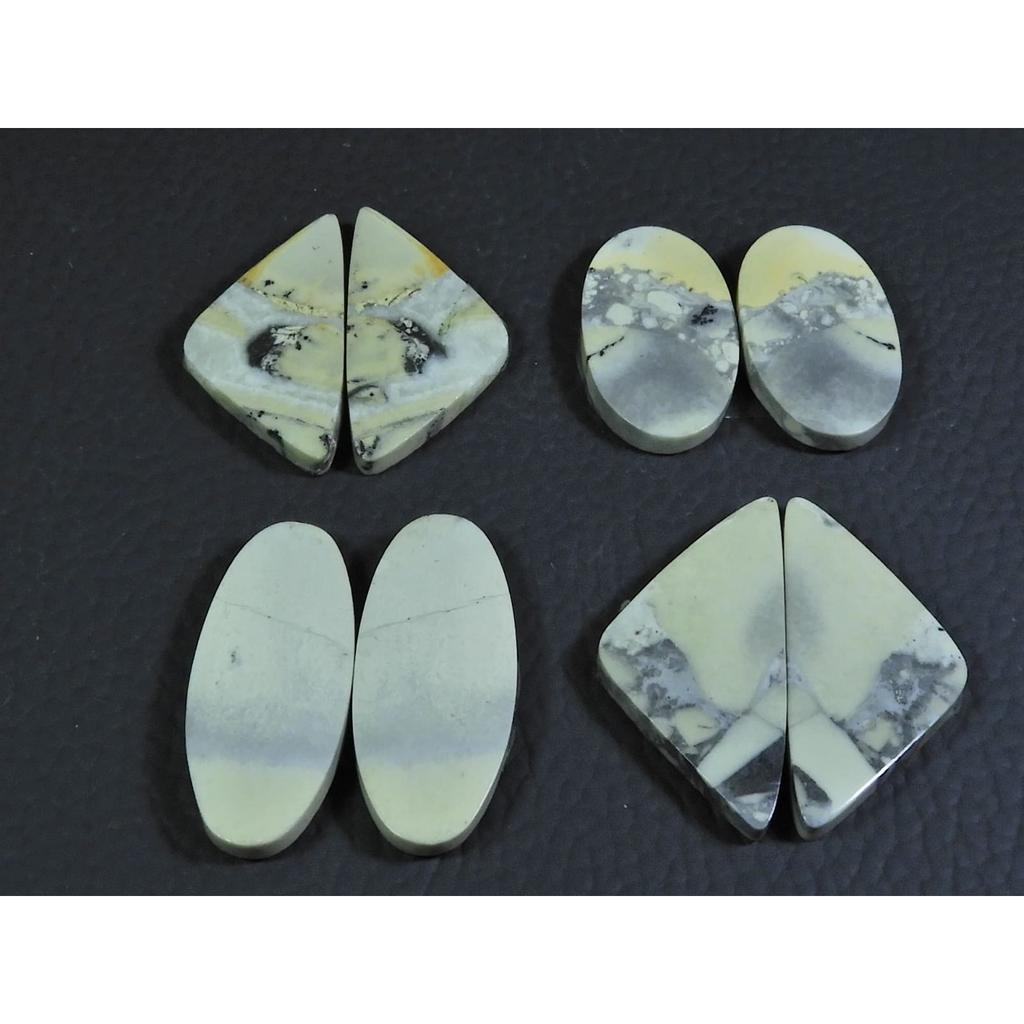 22-27MM Natural Malingano Jasper Matched Pair Fancy Loose Gemstone 4Pair Lot A-623