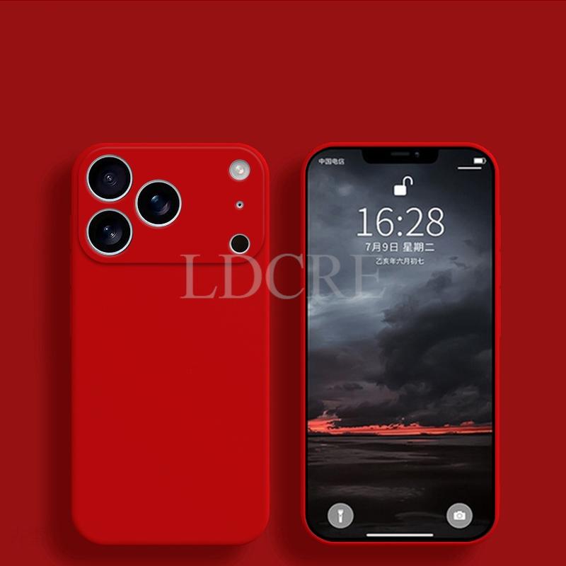 For iPhone 17 Pro Max Case Liquid Silicone Cover For iPhone 17 Pro Max 17 Air Case TPU Plain Rubber Protector Case Cover