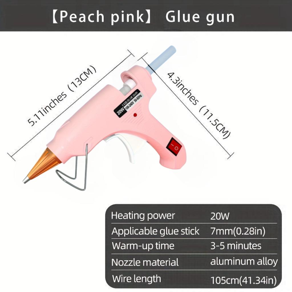 JQ1 Glue Gun, 20W Electric Hot Melt Glue Gun with Wire, Suitable for Household Handicrafts, Handicraft Repair and Repair