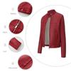 Women's Spring/Autumn Stylish Leather Jacket - European & American Stand-up Collar Biker Coat