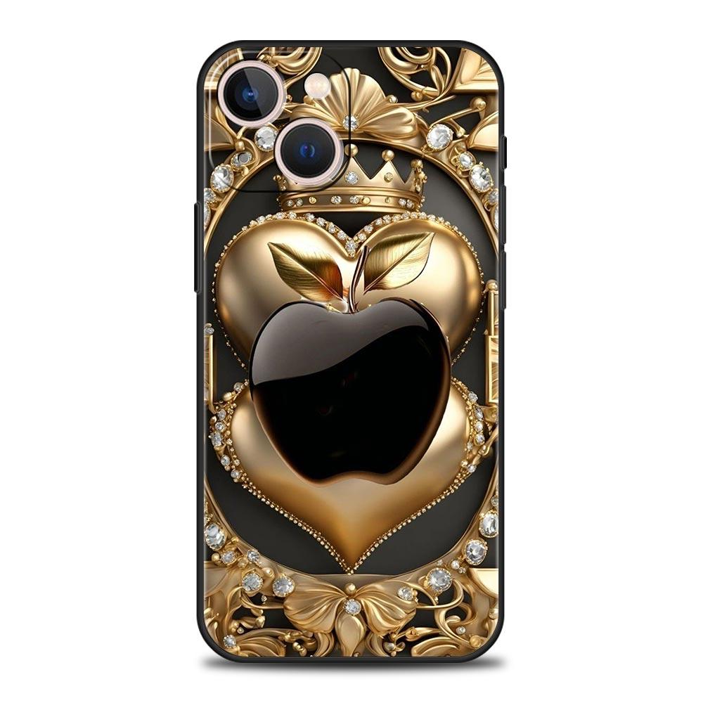 Happy Black Apple Phone Case Cover for iPhone 17 16 15 14 13 12 Pro Max 11 Pro Max 17 AIR Plus Shockproof Soft TPU Shell Fundas