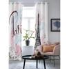 Paris Architecture Pink Window Curtains Bedroom Kitchen Curtain Panel Christmas Home Decor Curtains for Living Room
