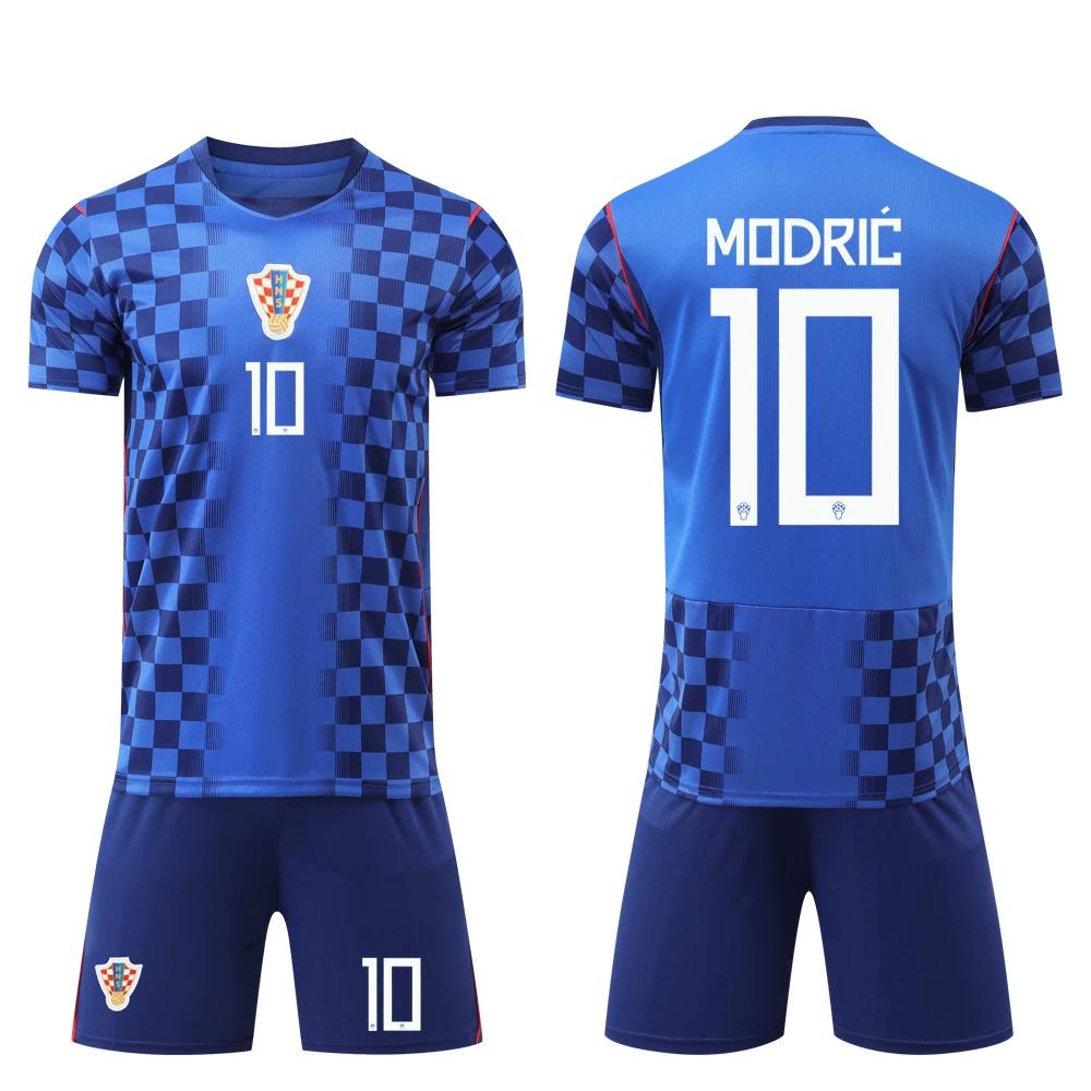 2026 Kroatien Fußballtrikots Blau #10 18