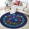 Ocean Glass Round Area Rug Under Office Chairs Bedroom Living Room Home Decor