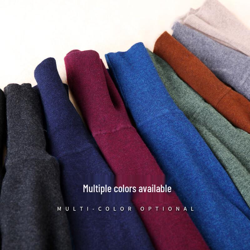 JOW Men's Pure Wool Turtleneck Sweater