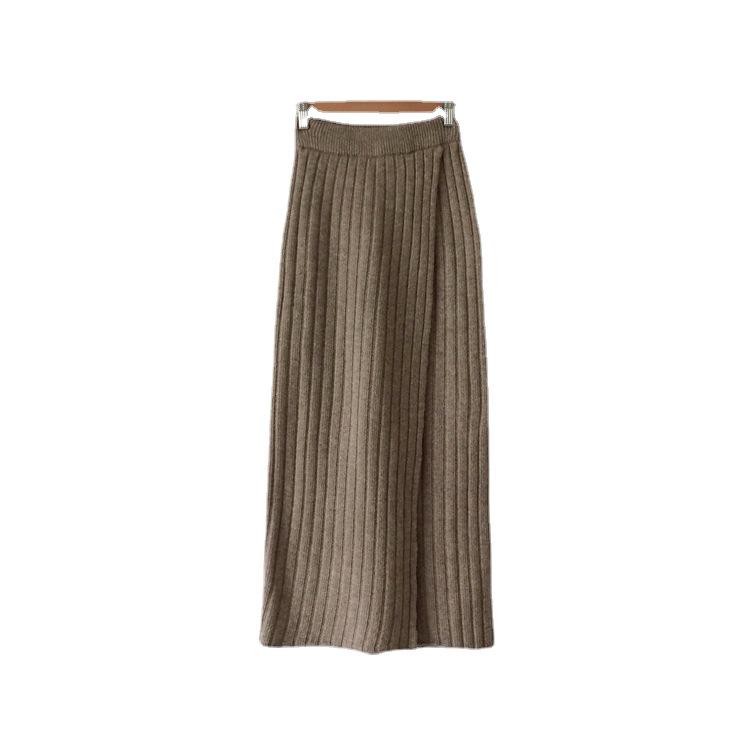 Autumn/Winter Retro High Waist Slimming Knitted Pencil Skirt