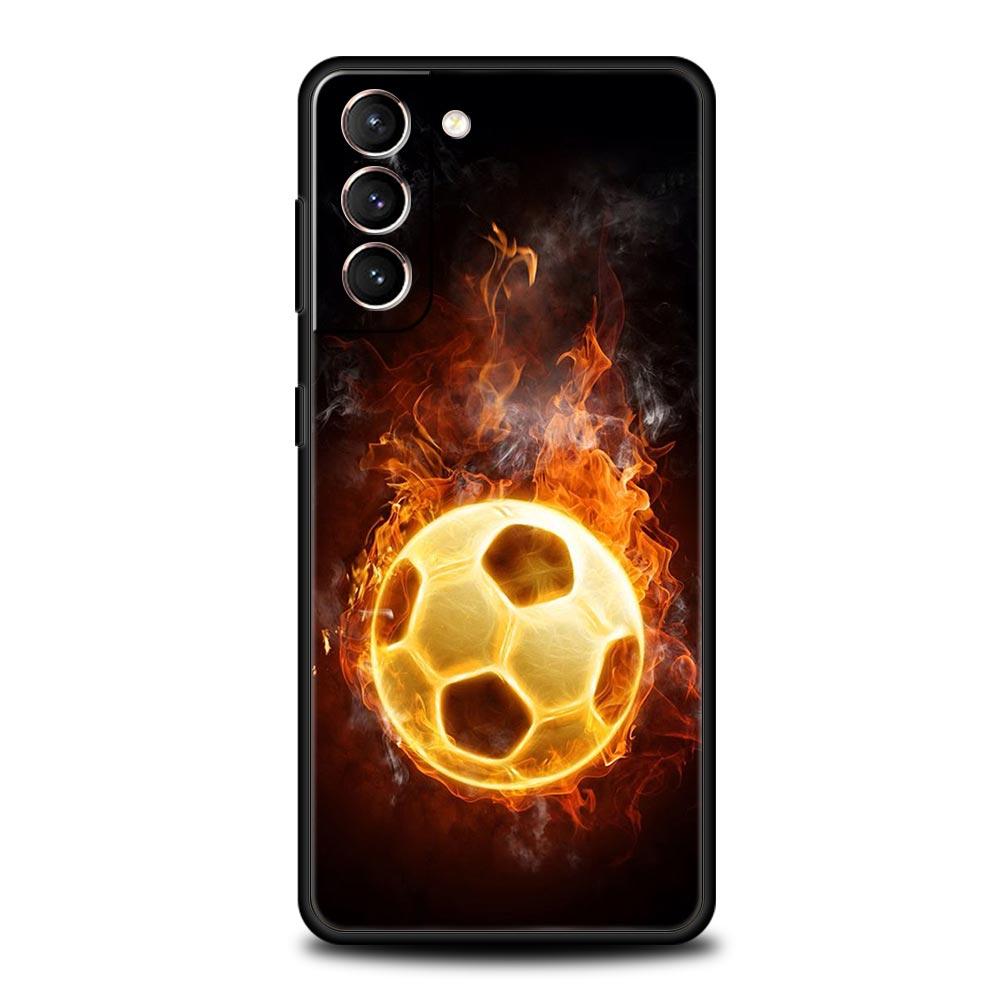 Football Passion Soccer Ball Phone Case For Samsung Galaxy S24 S23 S22 S20 Ultra S21 FE 5G S10 S9 Plus S10E S8 Silicone Cover