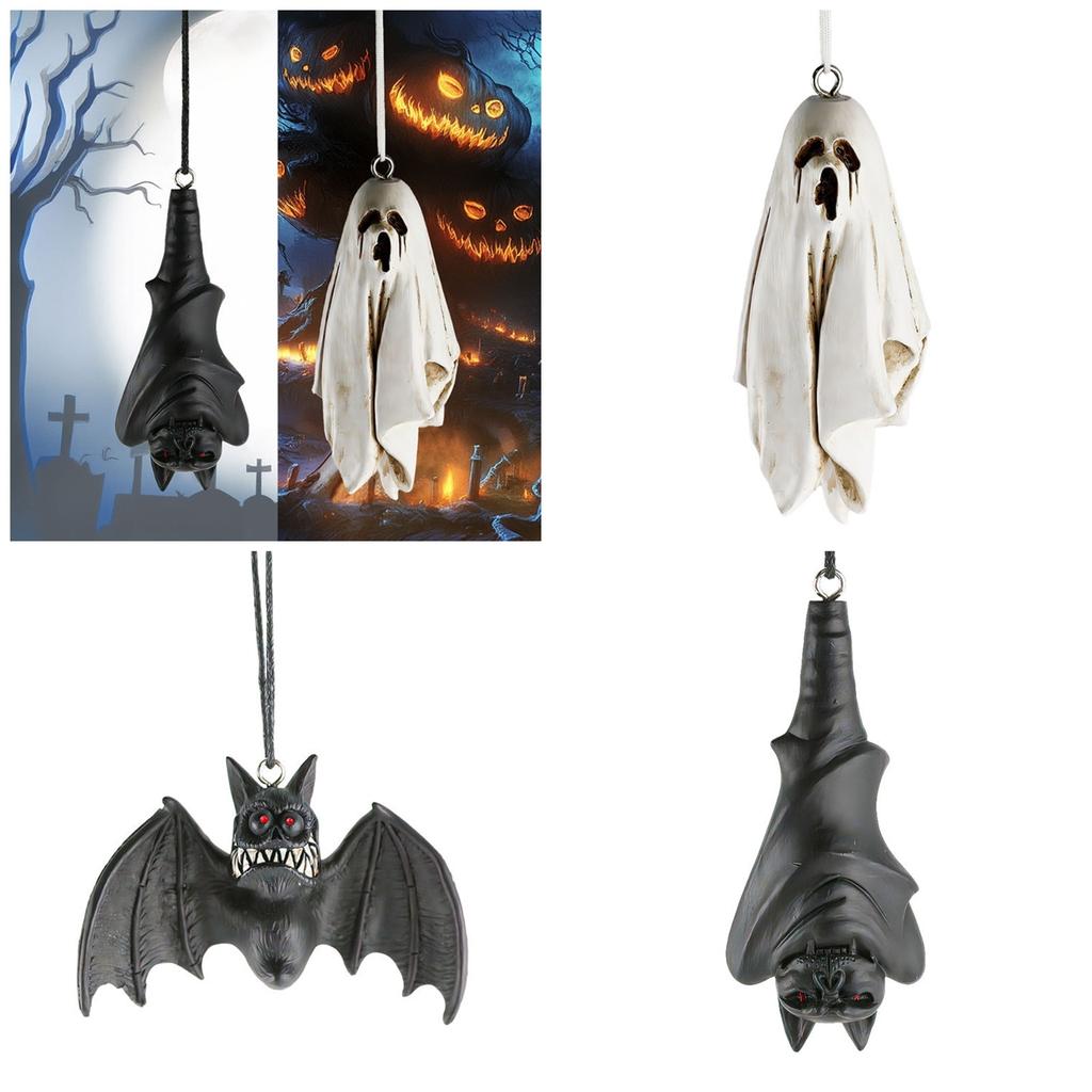 Spooky Halloween Specter Bat Ornaments Halloween Party Supplies Hanging Specter Bat Ornament Outdoor Lawn Decoration