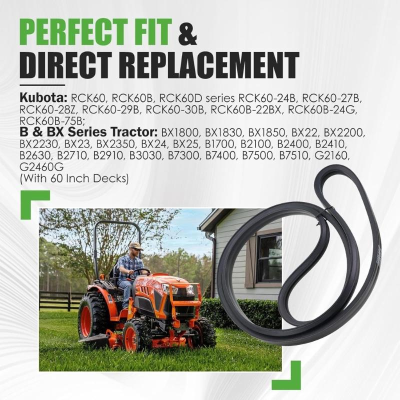 Mower Deck Band Belt For RCK60 RCK60B 60Inch Mower Deck Direct Replacement K5763 34710 Restores Cutting Performances