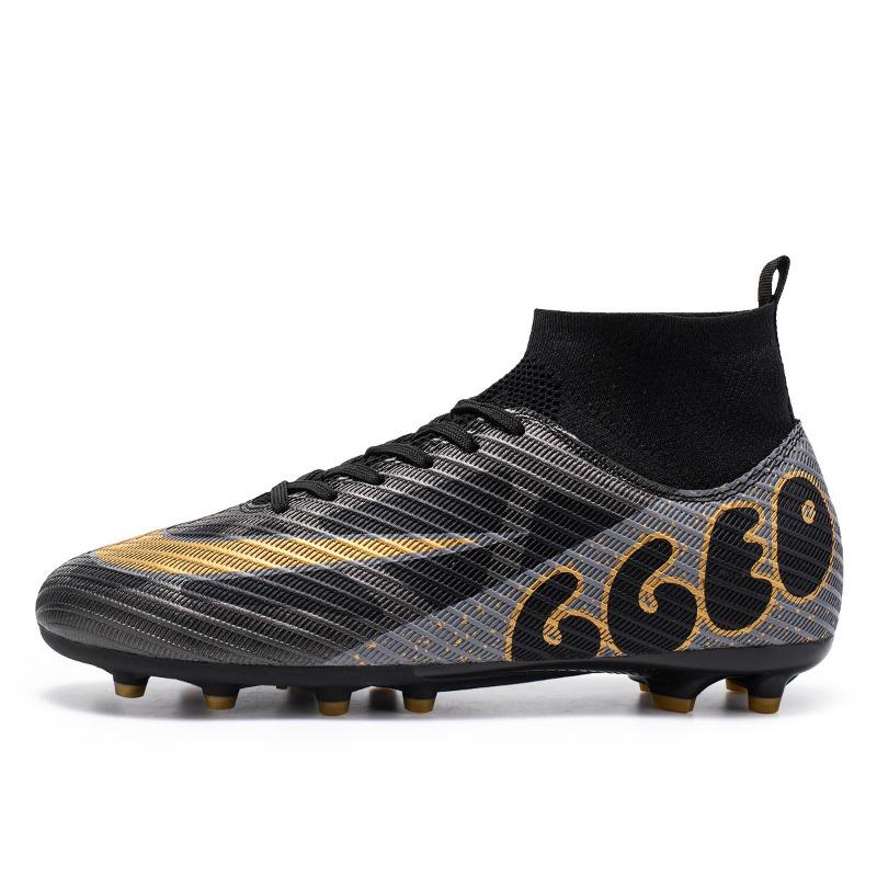 

High-top football shoes men s and women s youth artificial turf long nails broken nails non-slip 45
