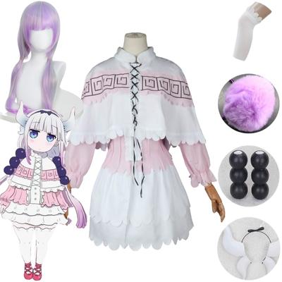 Anime Cosplay dračí služka slečny Kobayashi KannaKamui Kawaii Lolita sada sukní košile pro pokojskou košili Halloweenské karnevalové kostýmy