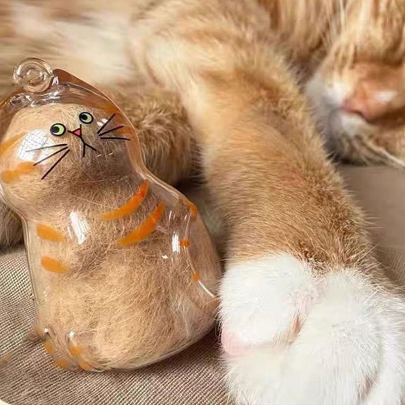 Cat Hair Storage Memorial Pendant Bag Charm,Pet Fur Keepsake Box,Keyring Diy Hangnging Decor Accessories,Gift For Cat Lovers