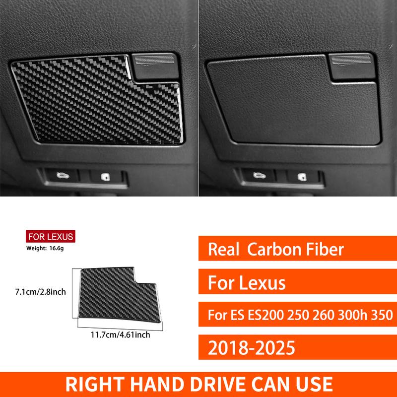For Lexus ES ES200 250 260 300h 350 200 2018-2025 Real Carbon Fiber Stickers Resistor Cover Plate Car Accessories Decorative