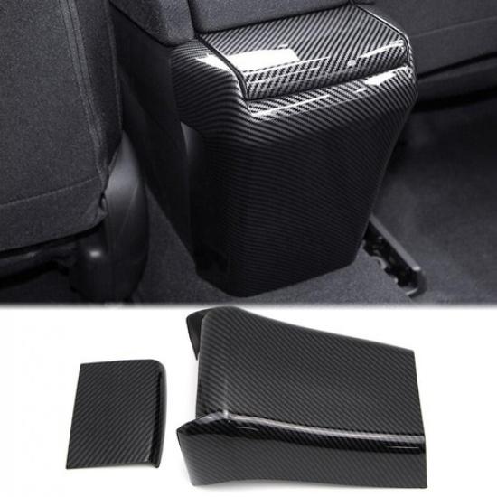 Center Armrest Box Anti Kick Cover for Honda Civic 2016- Carbon Fiber Style