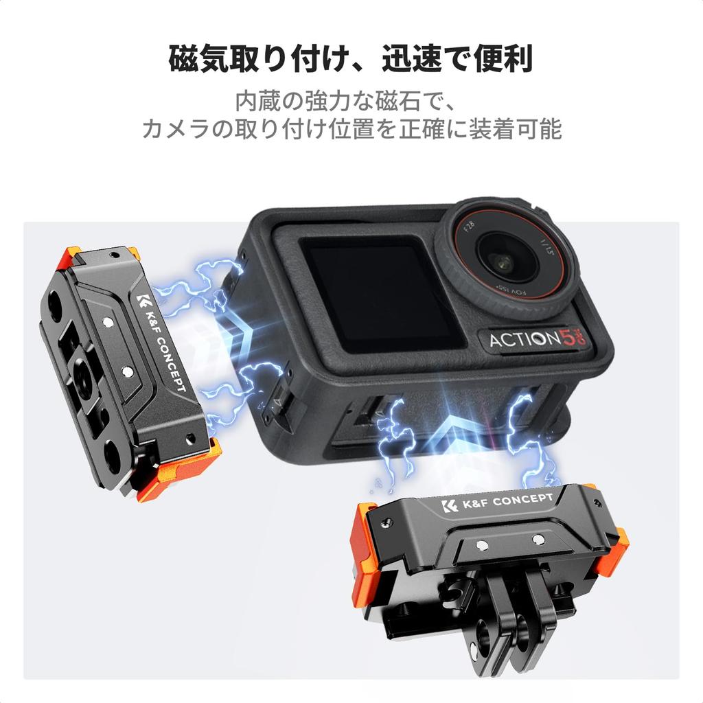 Concept Osmo Action 5Pro Adapter Mount Quick Release GoPro Accessory with Screw Hole Magnetic Action Camera Mount Compatible with DJI Action4 for