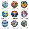 83 Pieces Round Shape Puzzle Suncatcher Acrylic Hanging Ornament Acrylic Puzzle Kit  Indoor Display