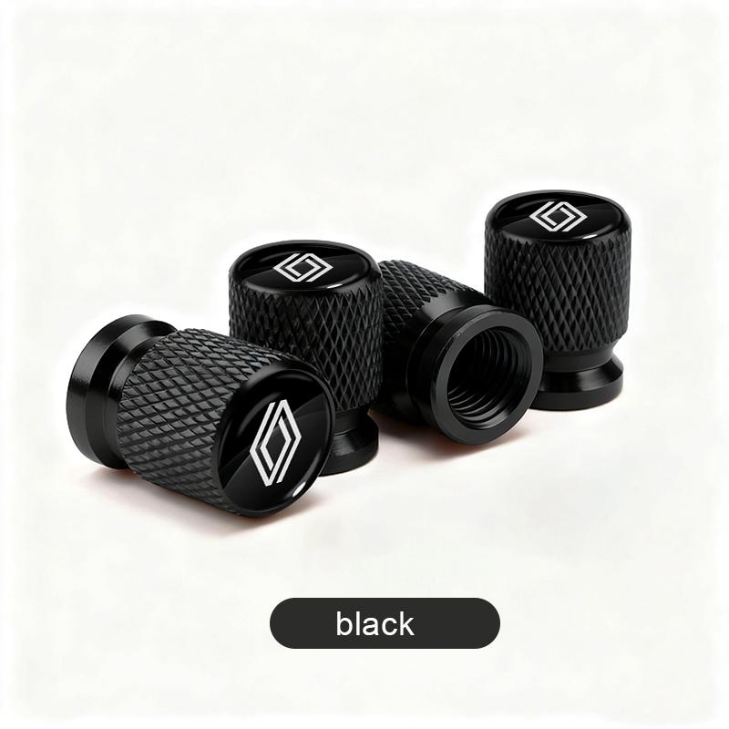 4pcs Car Tire Valve Stems Cap Aluminum Tyre Wheel Stem Air Valve Cover Airdust For Renault Clio Laguna 2 Megane 2 3 Duster Logan