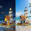 Micro-Baustein Leuchtturm Blöcke Küstenhäuschen Architekturmodell Puzzle Zusammenbau Steine Spielzeug Kinder Jungen Mädchen