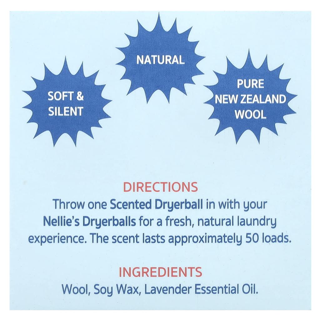 Nellie'S, Scented Dryer Balls, Lavender, 1 Count