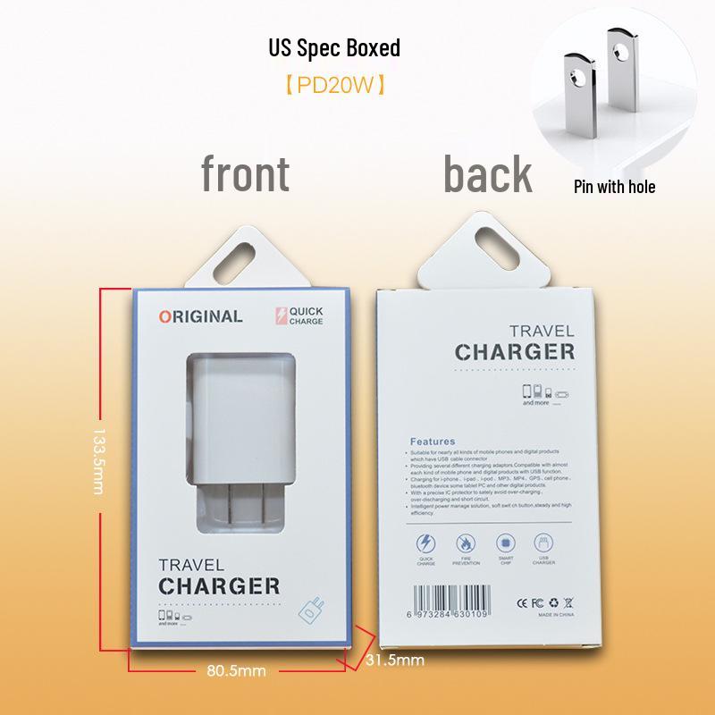 Compatible with Apple 20W PD Charger Head, 3C Certified for iPhone 15 Fast Charging