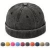 [Tacto Suave] Gorro Tipo Beanie Calavera Suave Inspirado en lo Vintage con Correa Ajustable, Gorro Docker sin Visera en Colores Lisos | Ligero y Cómodo