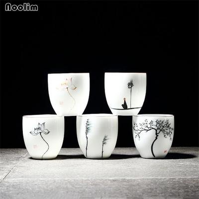 Tasse à thé en porcelaine – Tasse à thé Kung Fu peinte à la main pour thé Puer et thé vert