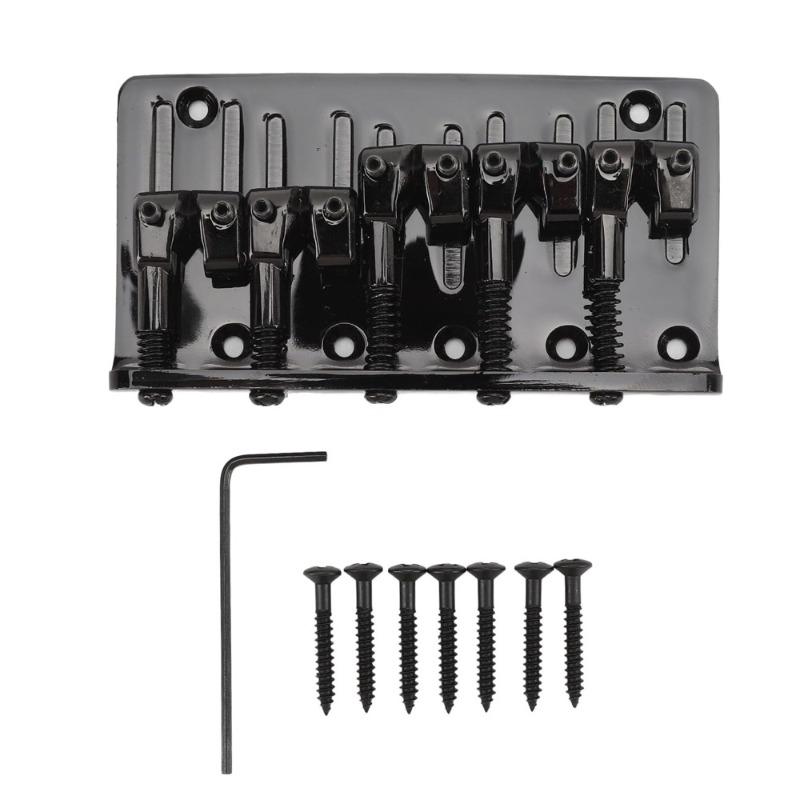 5 String Bass Bridge L-Shape Tailpiece for Electric Bass Guitar Replacement Parts Stable Tuning Durable Easy Install
