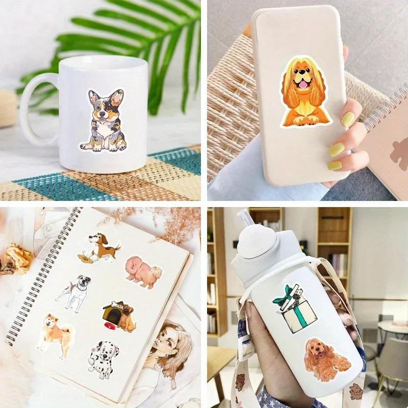 100pcs/50pcs Cute Dog Stickers Adorable Puppy Decals for Laptops Water Bottles and DIY Crafts Perfect for Pet Lover and Children