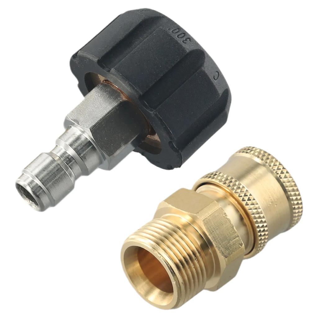 Convenient M22 14mm to 1/4 Quick Connect Adapter Set Compatibility Easy to Use Suitable for Various Pressure Washer Equipment