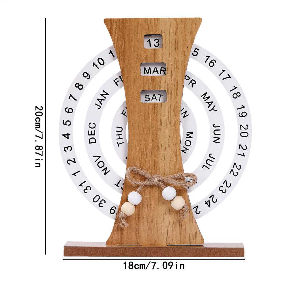 Desk Date Display Rotating Perpetual Calendar Decorative Manual Rotating Calendar Reusable Daily Desktop Calendar Perpetual