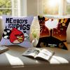 Animation A-A-Angry Birds Cartoon Cushion Cover Inches Farmhouse Decor Home Throw Pillow Covers For Couch Decorations