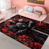 Knight Armor with Red Background Pattern Rug Carpets for Bedroom Living Room Sofa Mat Creative Door Mat Cloakroom Home Decor
