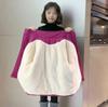 2025 Girls' Stylish Fleece-Lined Warm Cotton Jacket - Windproof Padded Coat for Mid-to-Large Children