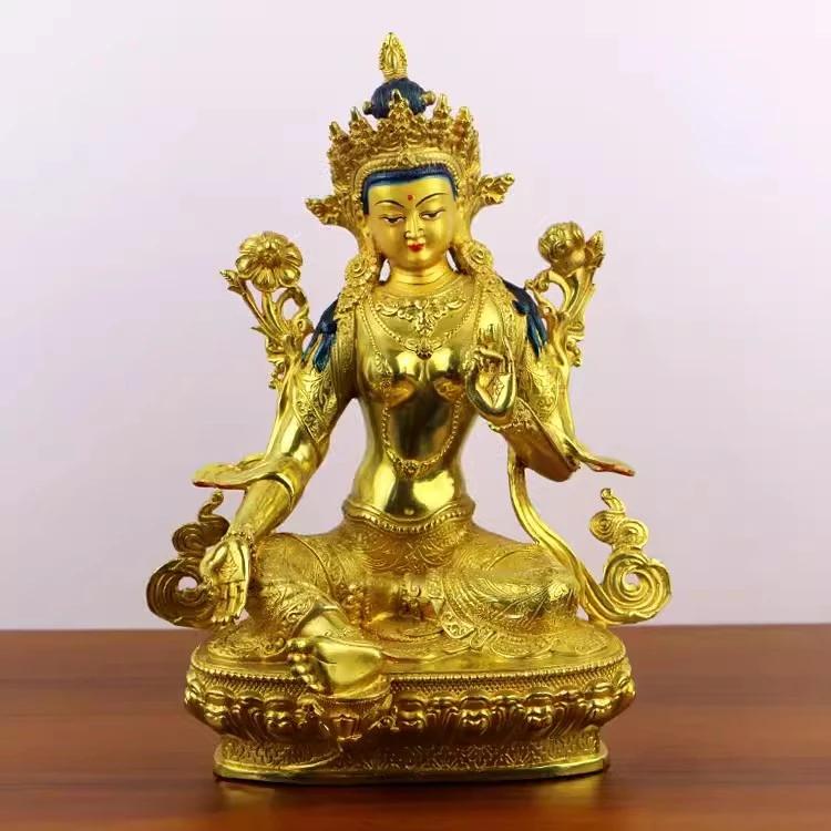 Feng Shui Copper Attract Wealth Buddha Statue Home Living Ornaments