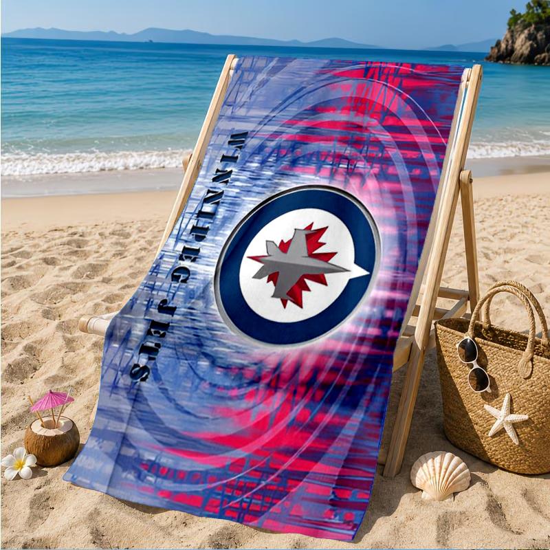 Jets Hockey Team Beach Towel, Super Soft Microfiber, Perfect Gift for Her/Him, Birthday, for Pool, Beach, Travel, Decor Beach Party