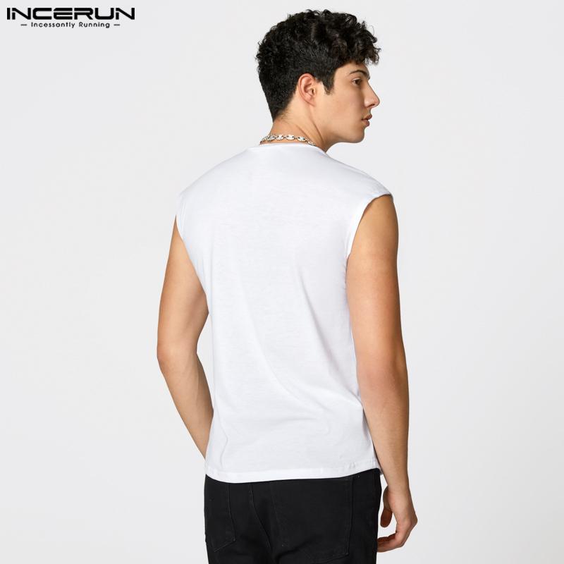 Oneck Casual Mens Incerun Sleeveless Sport Gym Slim Tank Tops