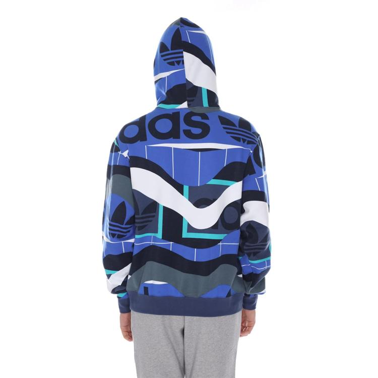 Adidas Originals Catalog Aop Hdy Sports Hoodie Men Tops Tech-Indigo FM1569
