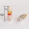 2x Amplifier Speaker Terminal Binding Post 4mm Clear Copper