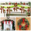 12 Stück Samt-Weihnachtsschleifen Weihnachtsbaum DIY Hängende Ornamente Band Schleife Geschenkverpackung Schleifen Weihnachtsfeier Geschenke