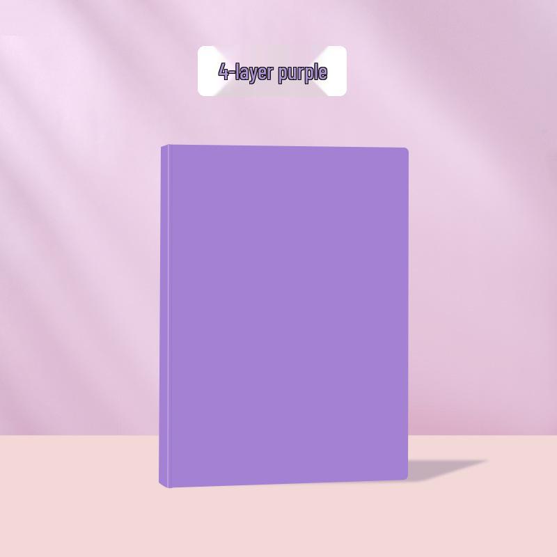 Gradient Color A4 Document Binder and Storage Book, Large Capacity, Student Test Paper Organizer, Xiaohongshu Style.