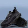 Oulylan Steel Toe Lightweight Labor Footwear Men Anti-Puncture Non-Slip Soft Sneakers Anti-Smash Fly Woven Breathable Work Shoes