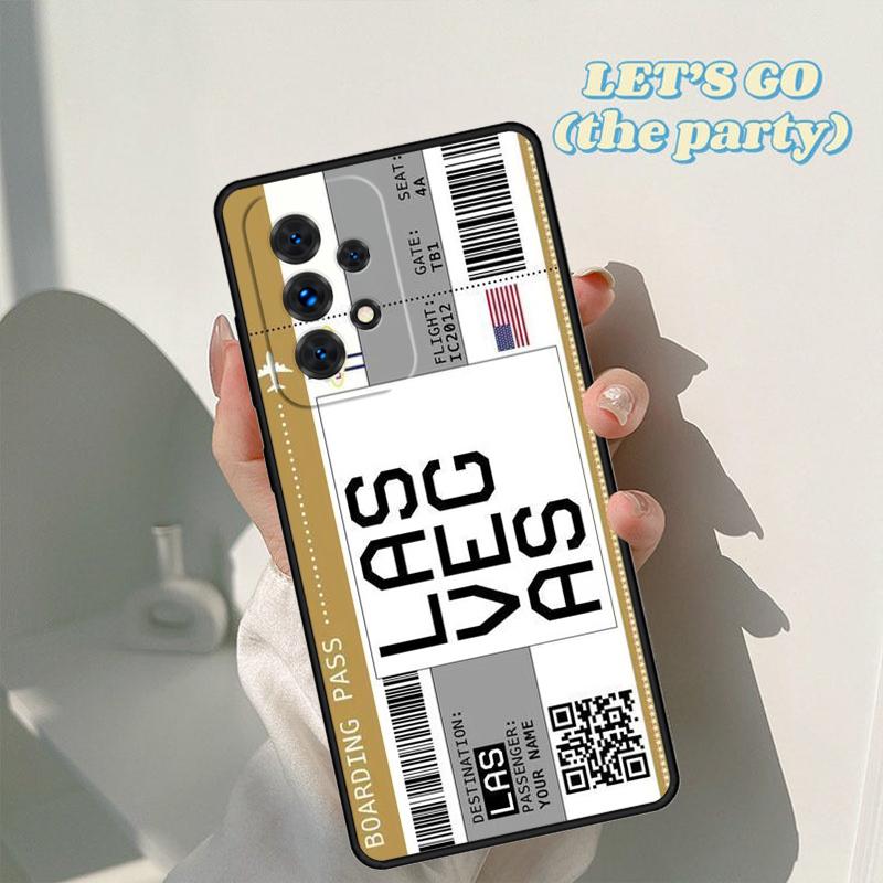 BOARDING PASS phone case For Samsung Galaxy A42 A31 A40 A51 A71 A32 A80 A91 A52 A72 A73 A20e A21S A50 A70 A11 A12 Cover