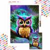 Nowość 5D DIY Pełny Okrąg Malowanie Diamentami "Sowa" Haft Krzyżykowy Dekoracja Domu Prezent
